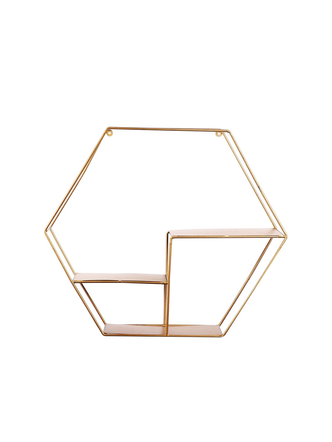 

Home Sparkle Gold-Toned Metal Basic Wall Shelf