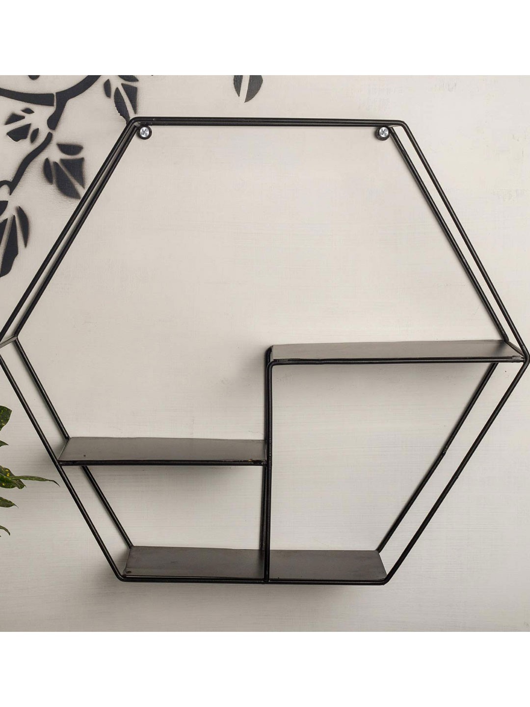 

Home Sparkle Black Metal Basic Wall Shelf