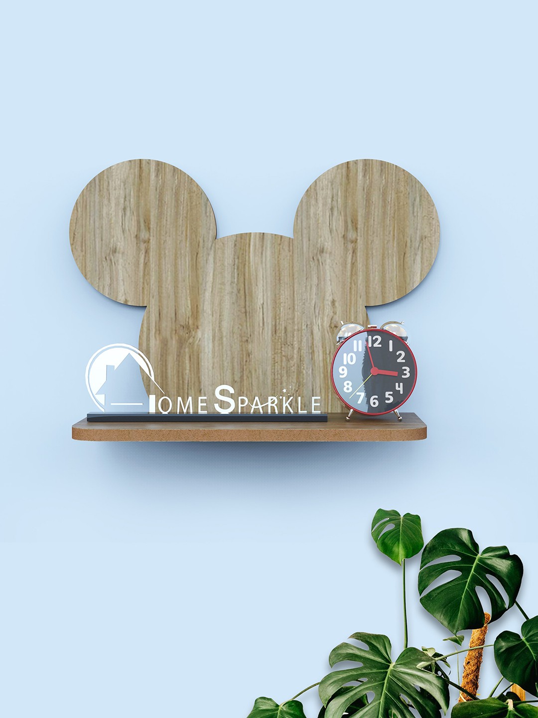 

Home Sparkle Brown MDF Basic Wall Shelf