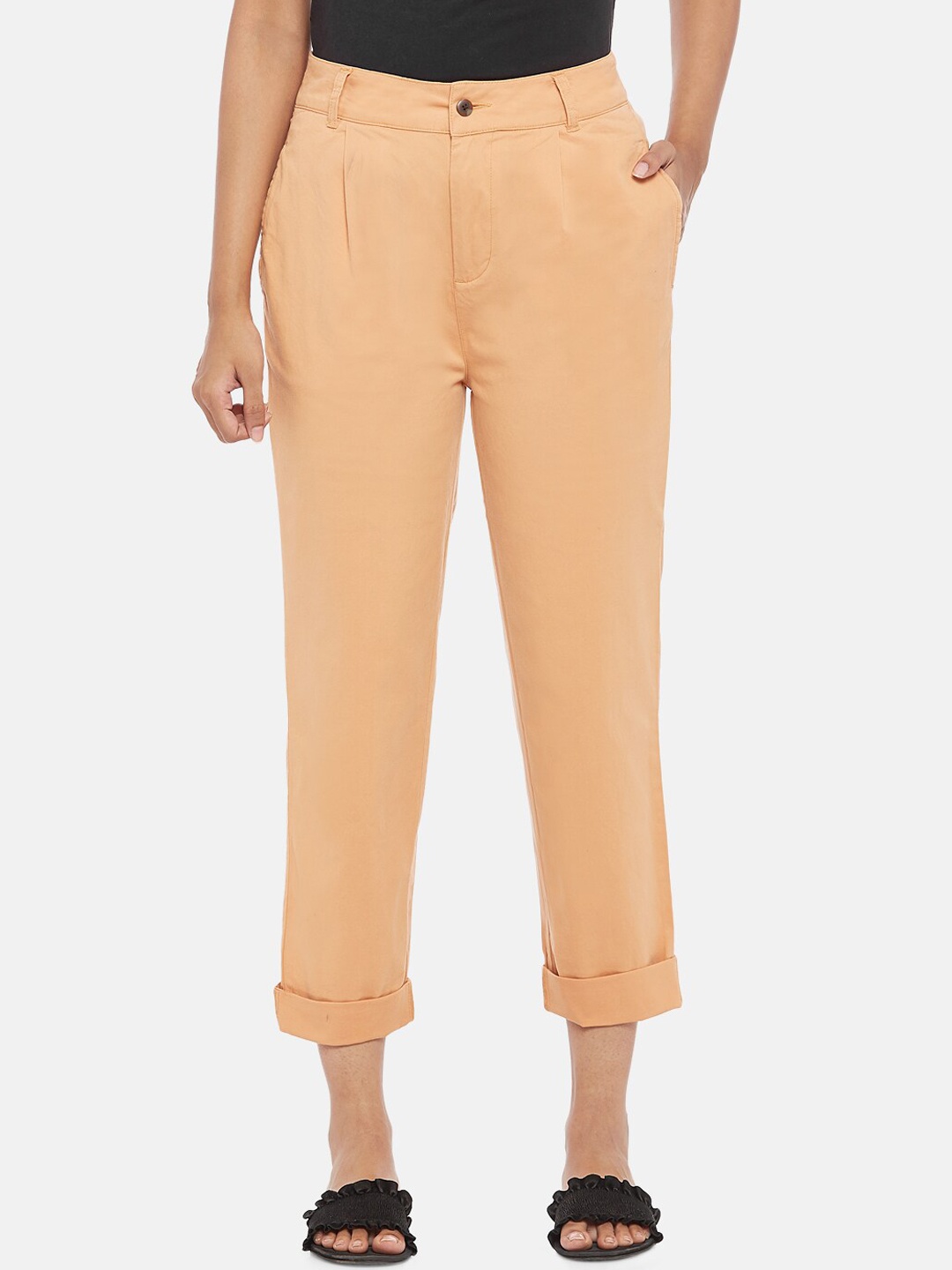 

People Women Tan Cigerette Trousers