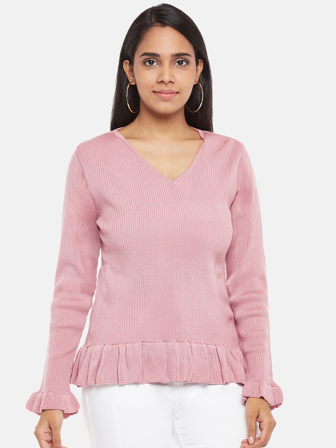 

Honey by Pantaloons Pink Acrylic Regular Top