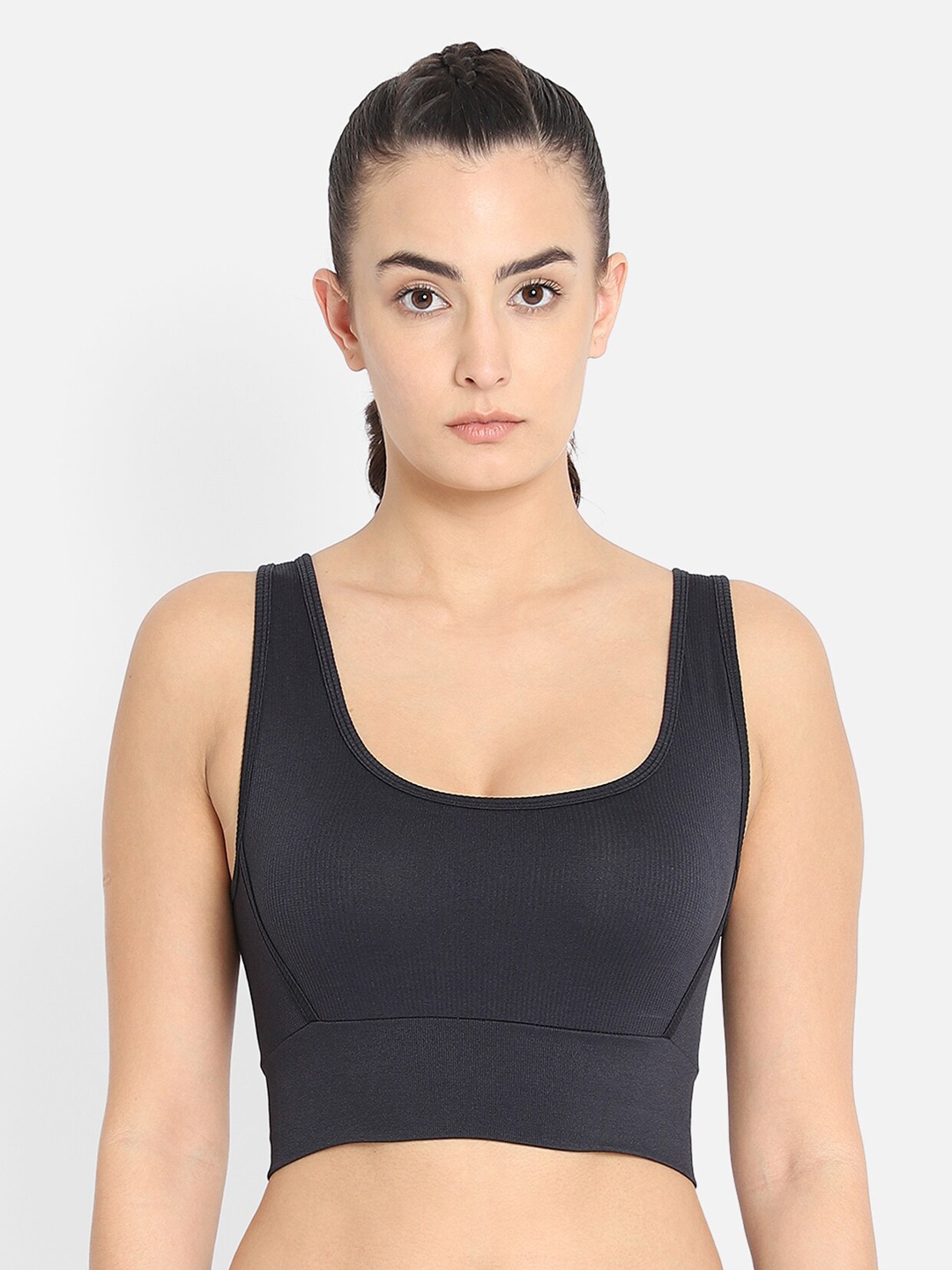 

hummel Black Seamless Fitted Crop Top