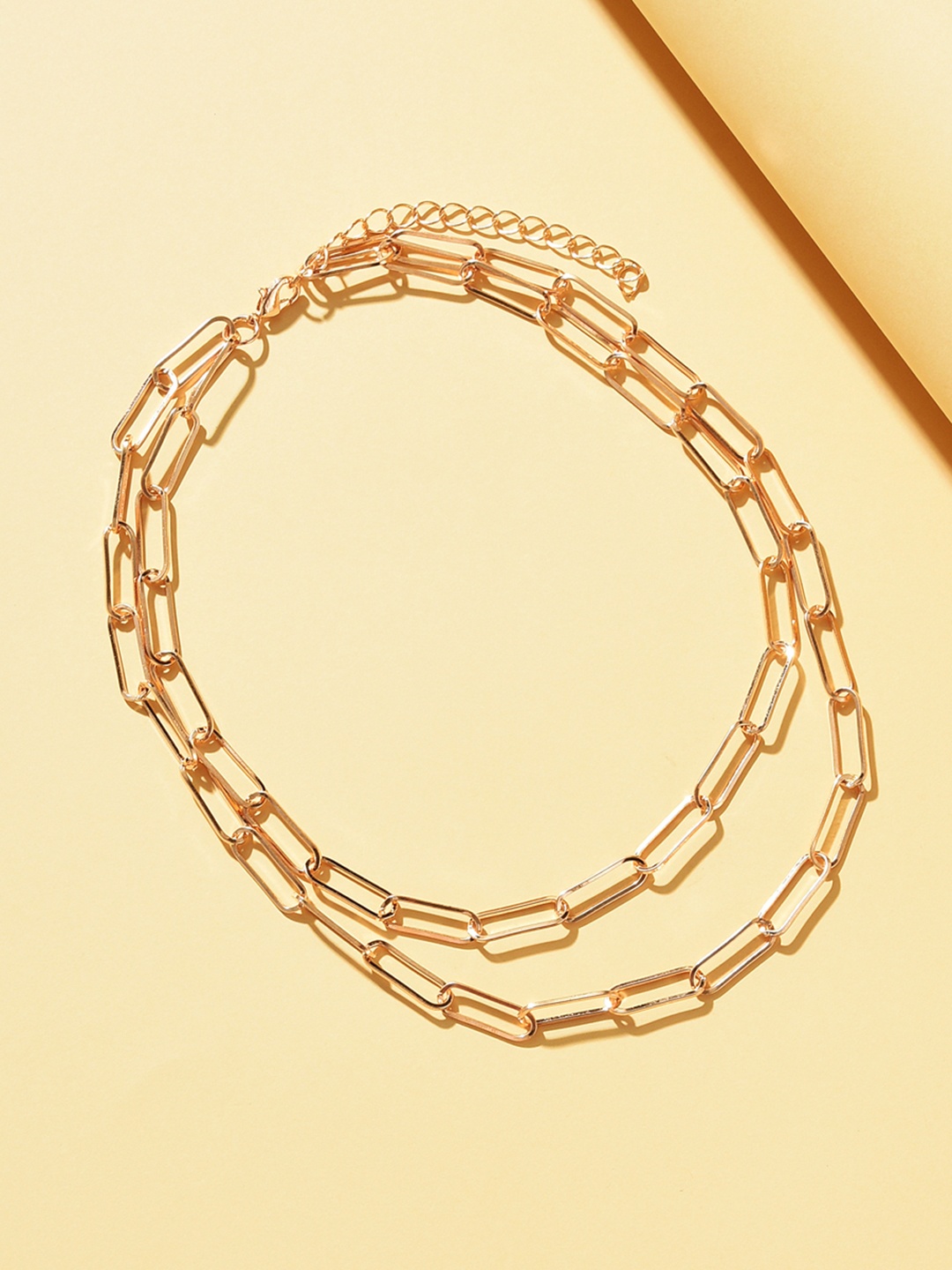 

URBANIC Gold-Toned Link Layered Necklace