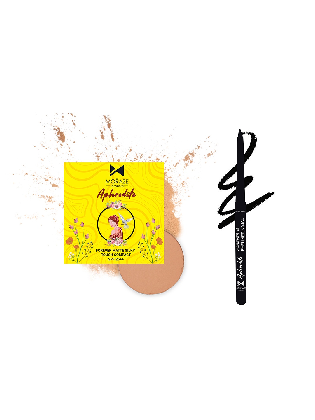 

Moraze Set of Kajal & Compact, Black