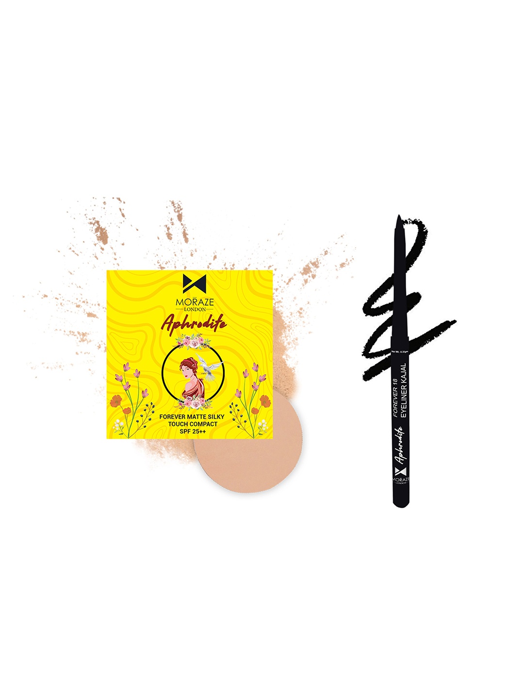 

Moraze Set of Kajal & Compact, Black