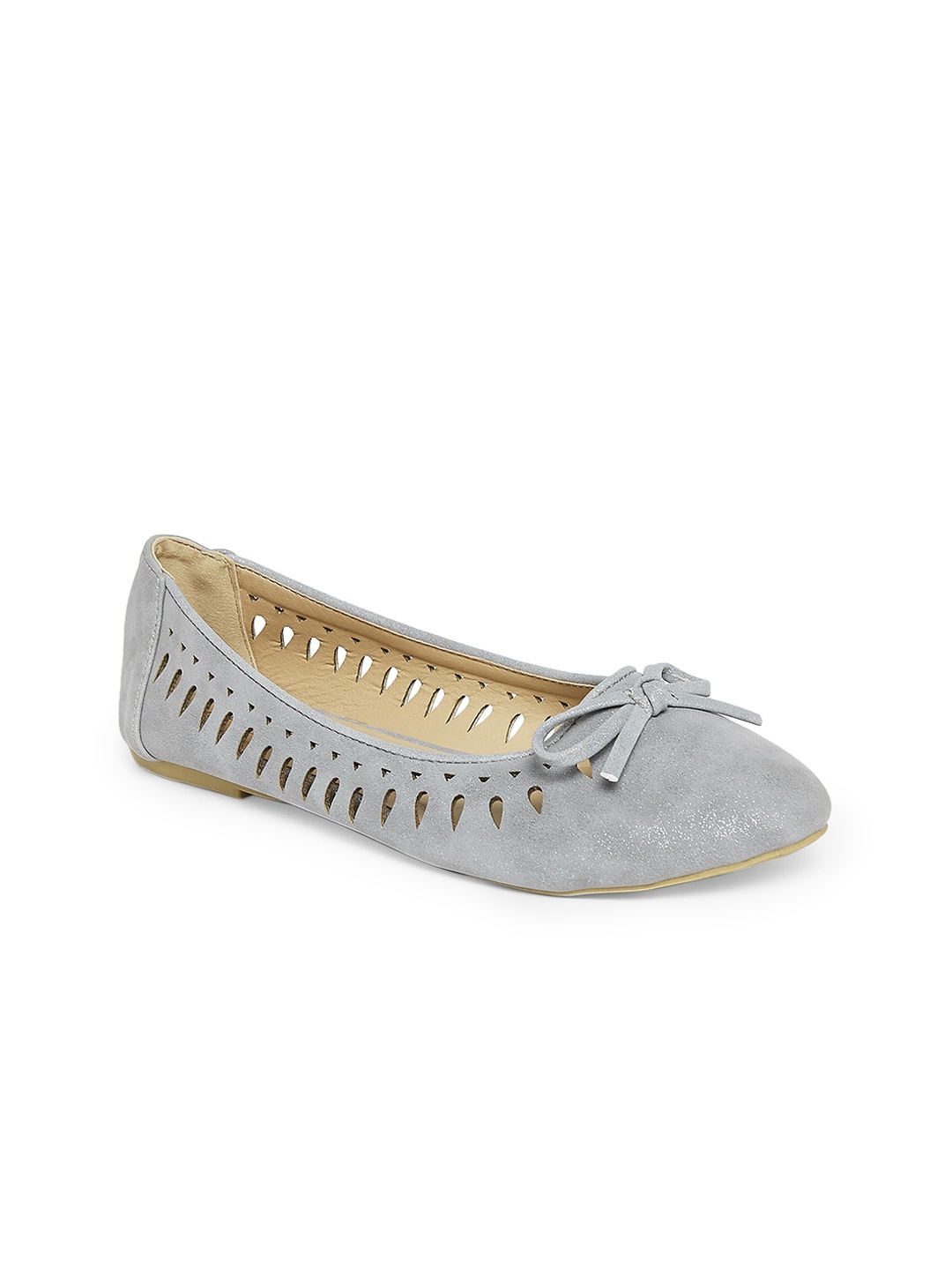 

Forever Glam by Pantaloons Women Grey Ballerinas with Bows Flats