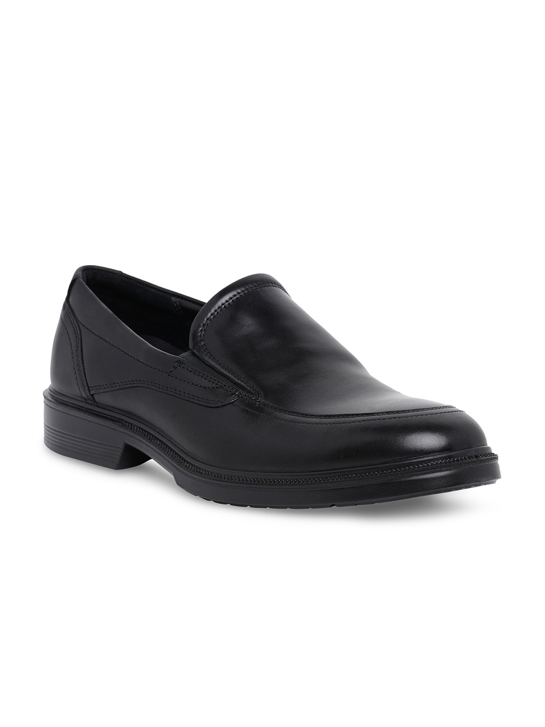 

ECCO Men Lisbon Apron Leather Loafer Style Slip-On Formal Shoes, Black