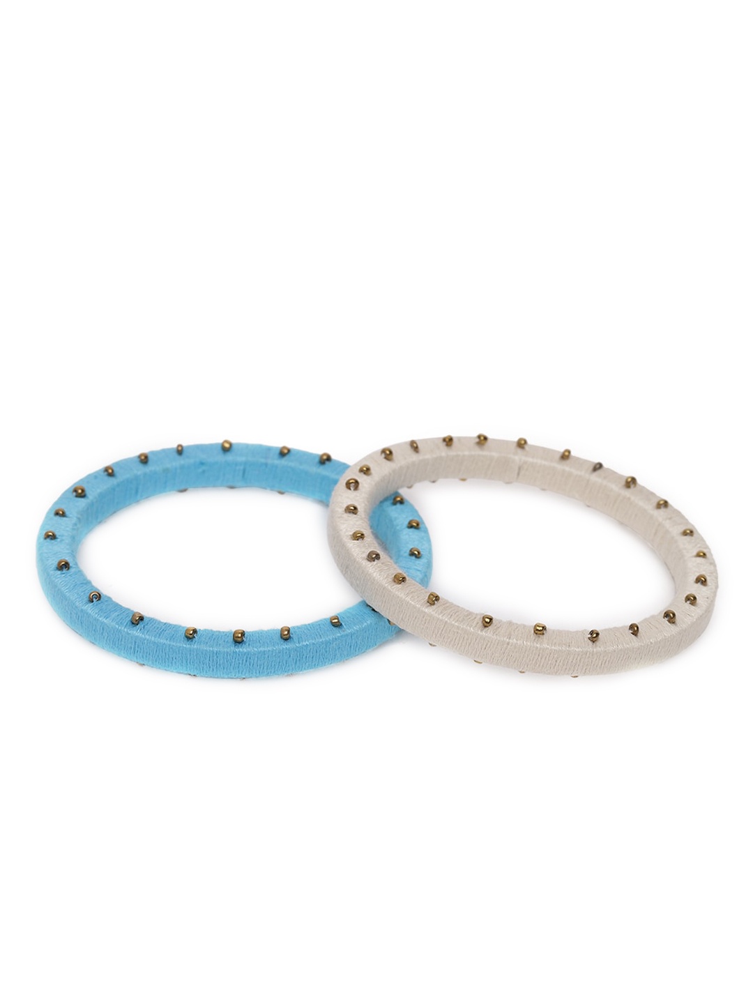 

Fabindia Set Of 2 Blue & Grey Bangles