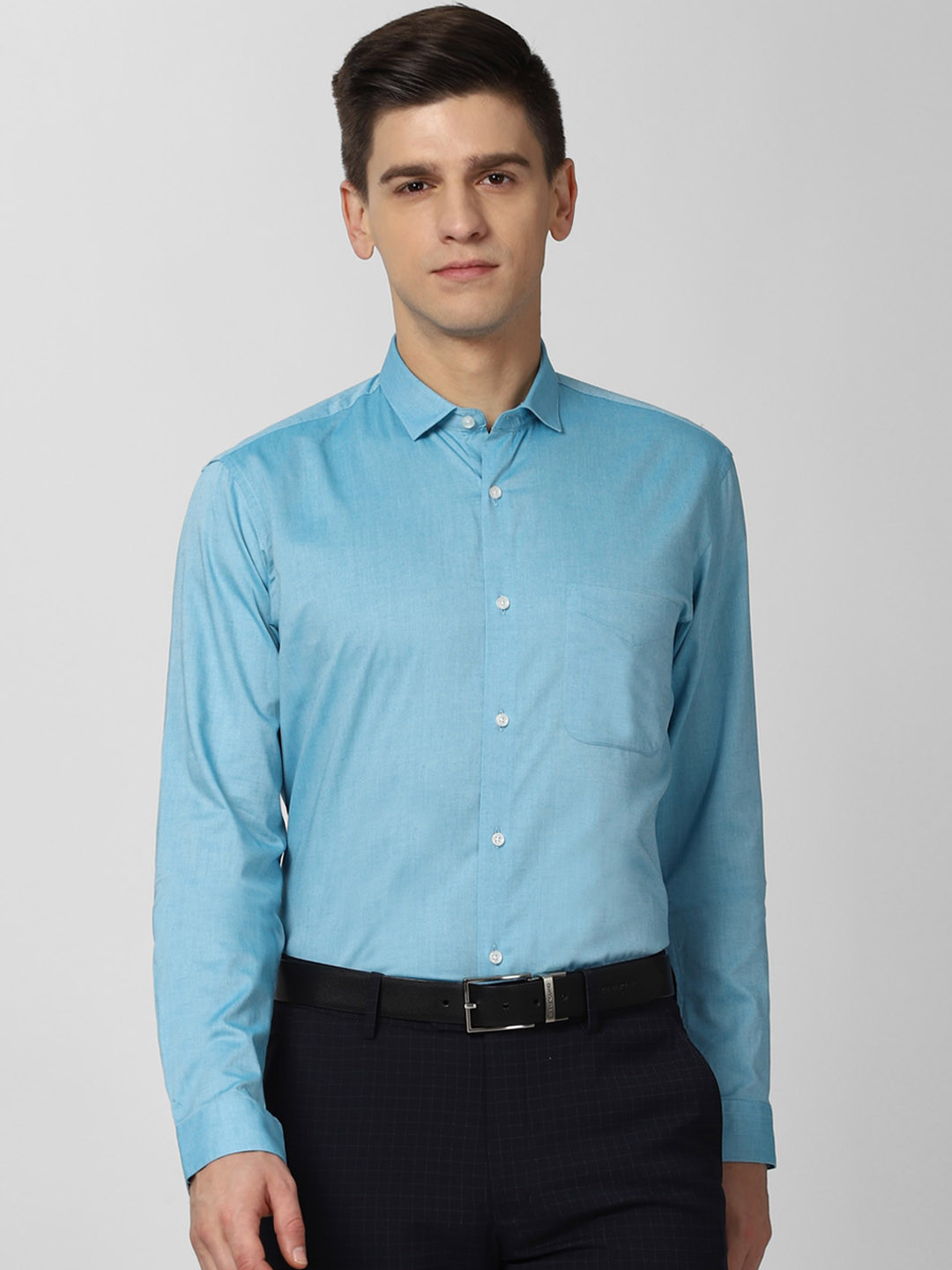 

Peter England Men Blue Formal Shirt