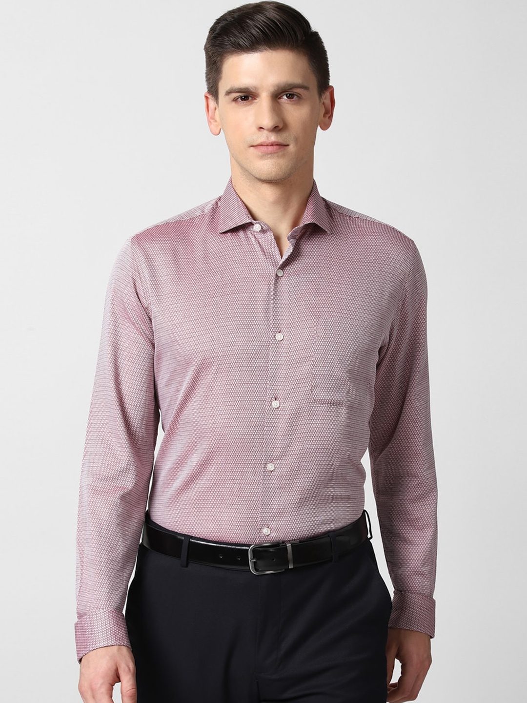 

Peter England Men Pink Opaque Formal Shirt
