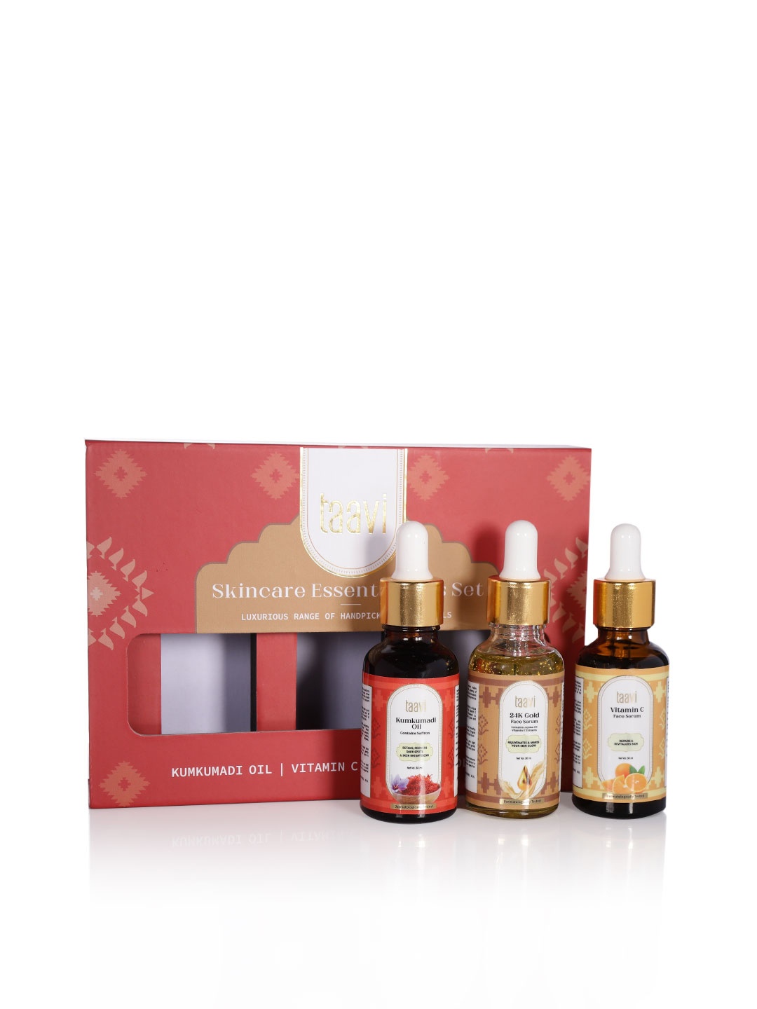

Taavi Skincare Essential Handpicked Facial Oils Set- 90ml, Red