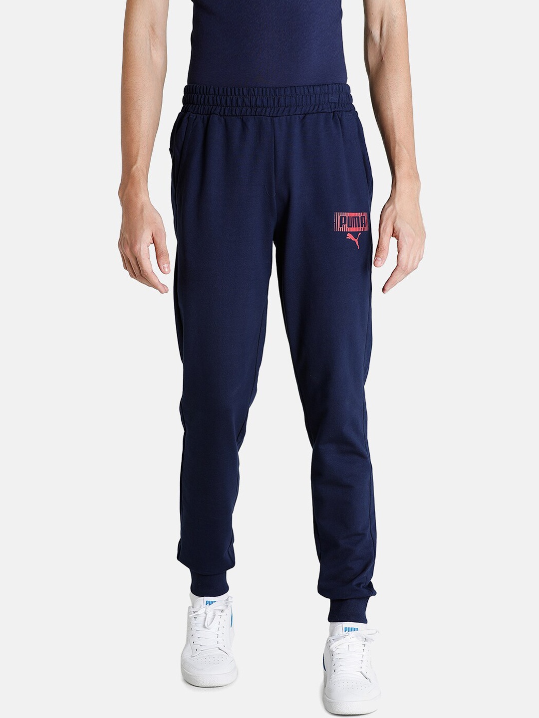 

Puma Navy Blue Brand Logo Printed Joggers