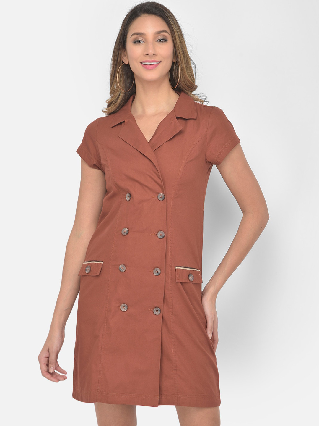 

Latin Quarters Brown Shirt Dress
