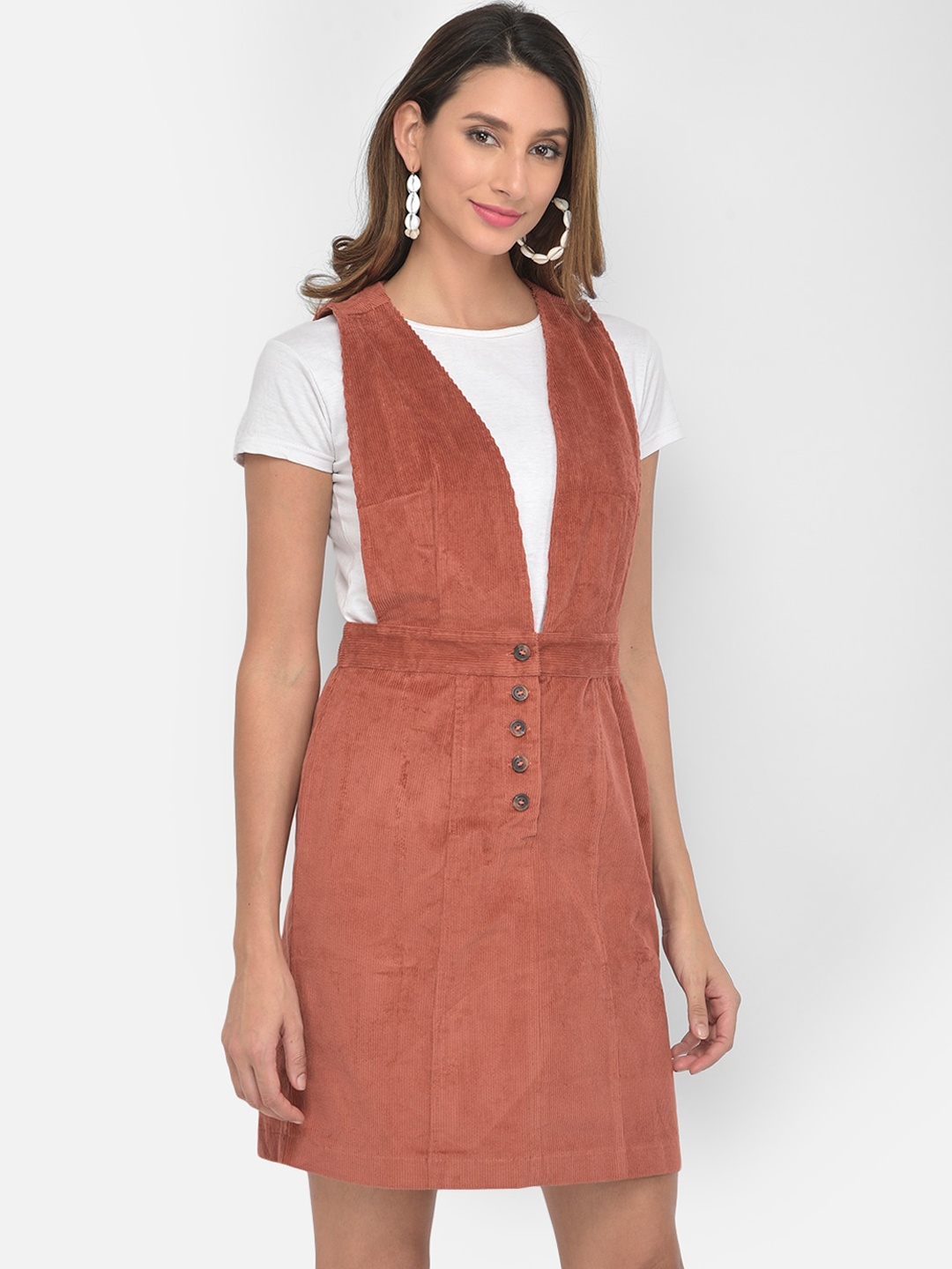 

Latin Quarters Orange Pinafore Dress