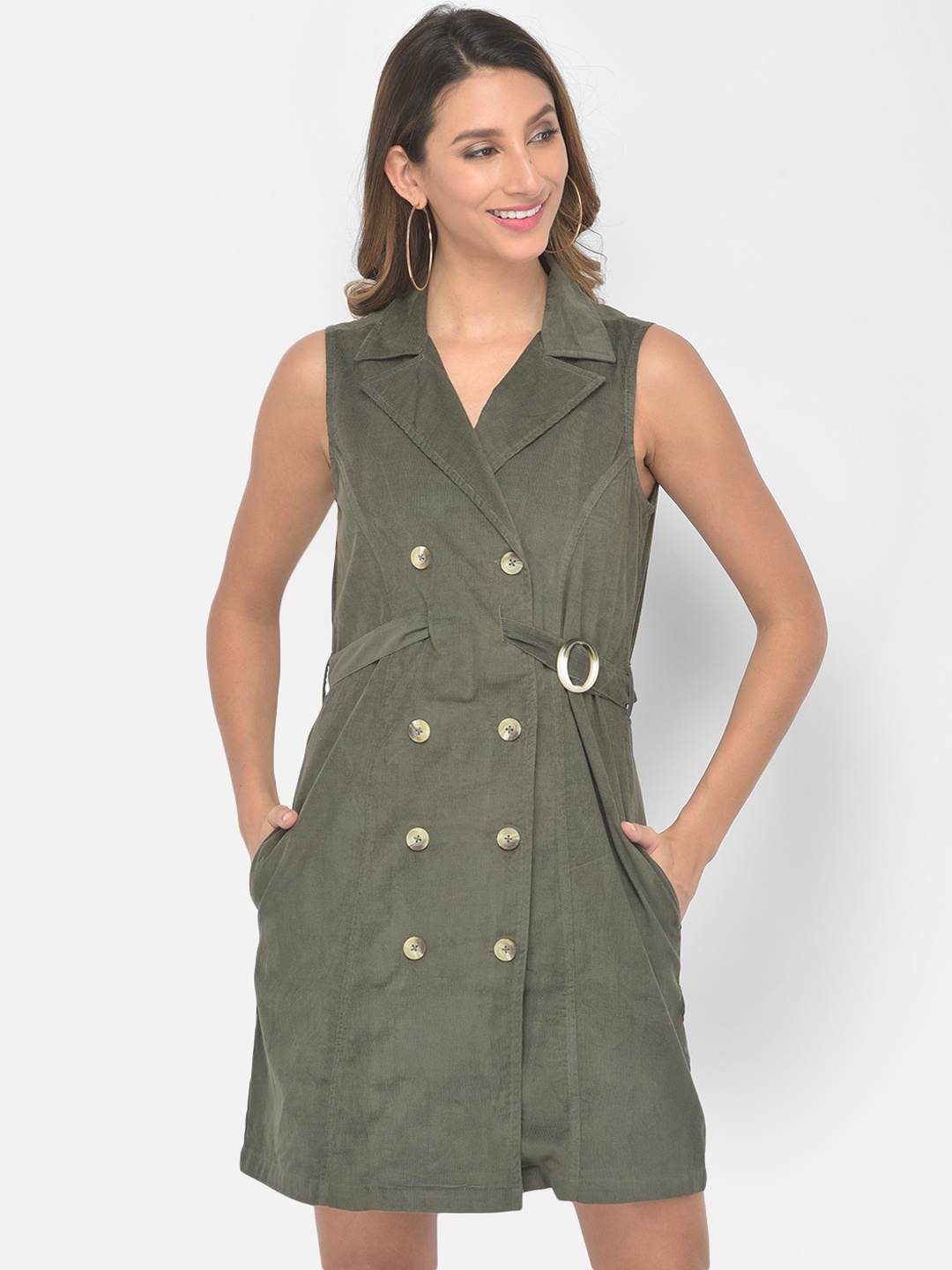 

Latin Quarters Green Shirt Dress