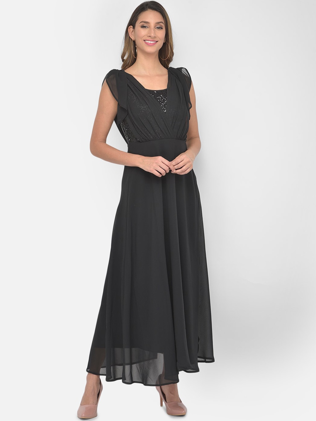 

Latin Quarters Black Embellished Maxi Dress