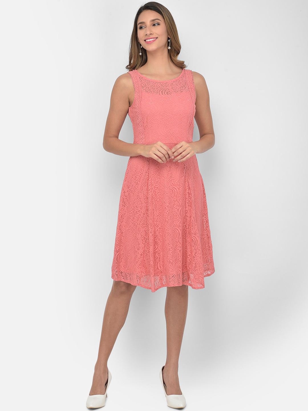 

Latin Quarters Pink Lace Dress