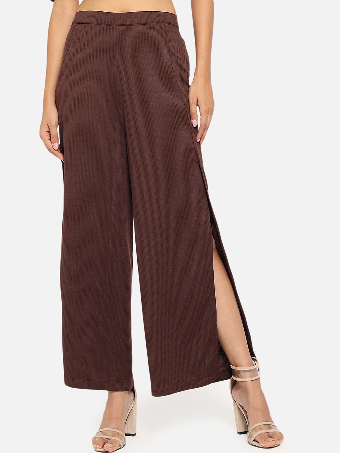 

Trend Arrest Women Brown Tapered Fit High-Rise Parallel Trousers