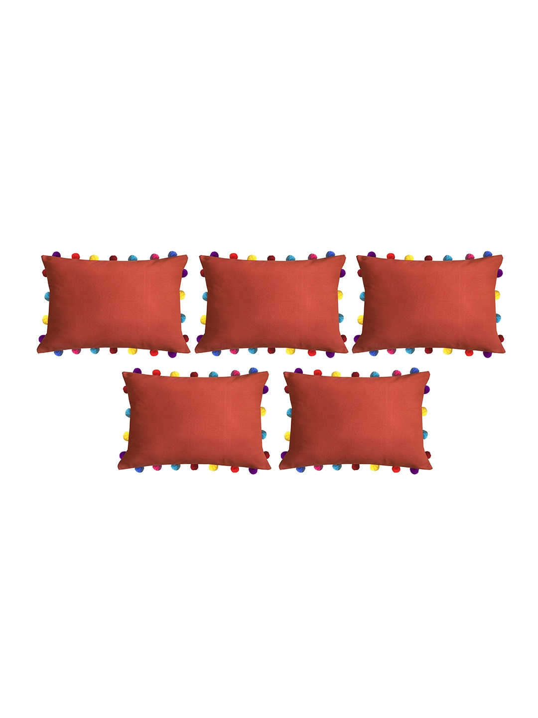 

Lushomes Gunmetal-Toned Set of 5 Rectangle Cushion Covers, Metallic