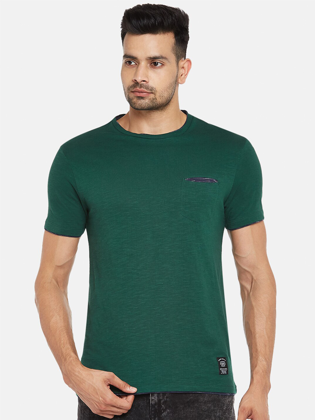

People Men Green T-shirt