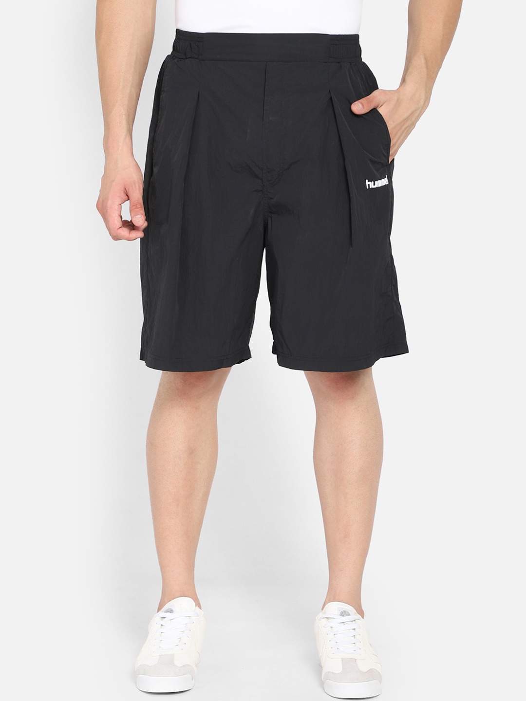 

hummel Men Black Cotton Sports Shorts
