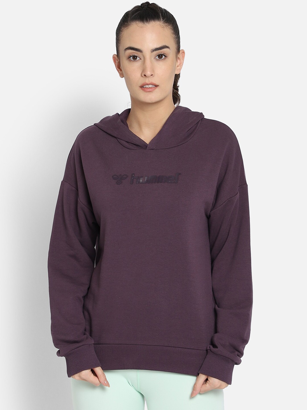 

hummel Women Purple Hooded Sweatshirt