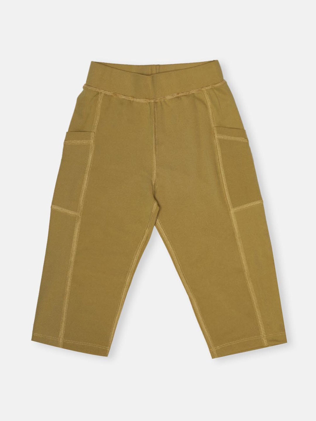 

CHIMPRALA Girls Beige Yoga Capris