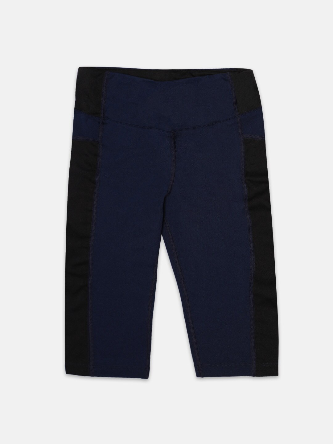 

CHIMPRALA Girls Navy Blue Yoga Capris