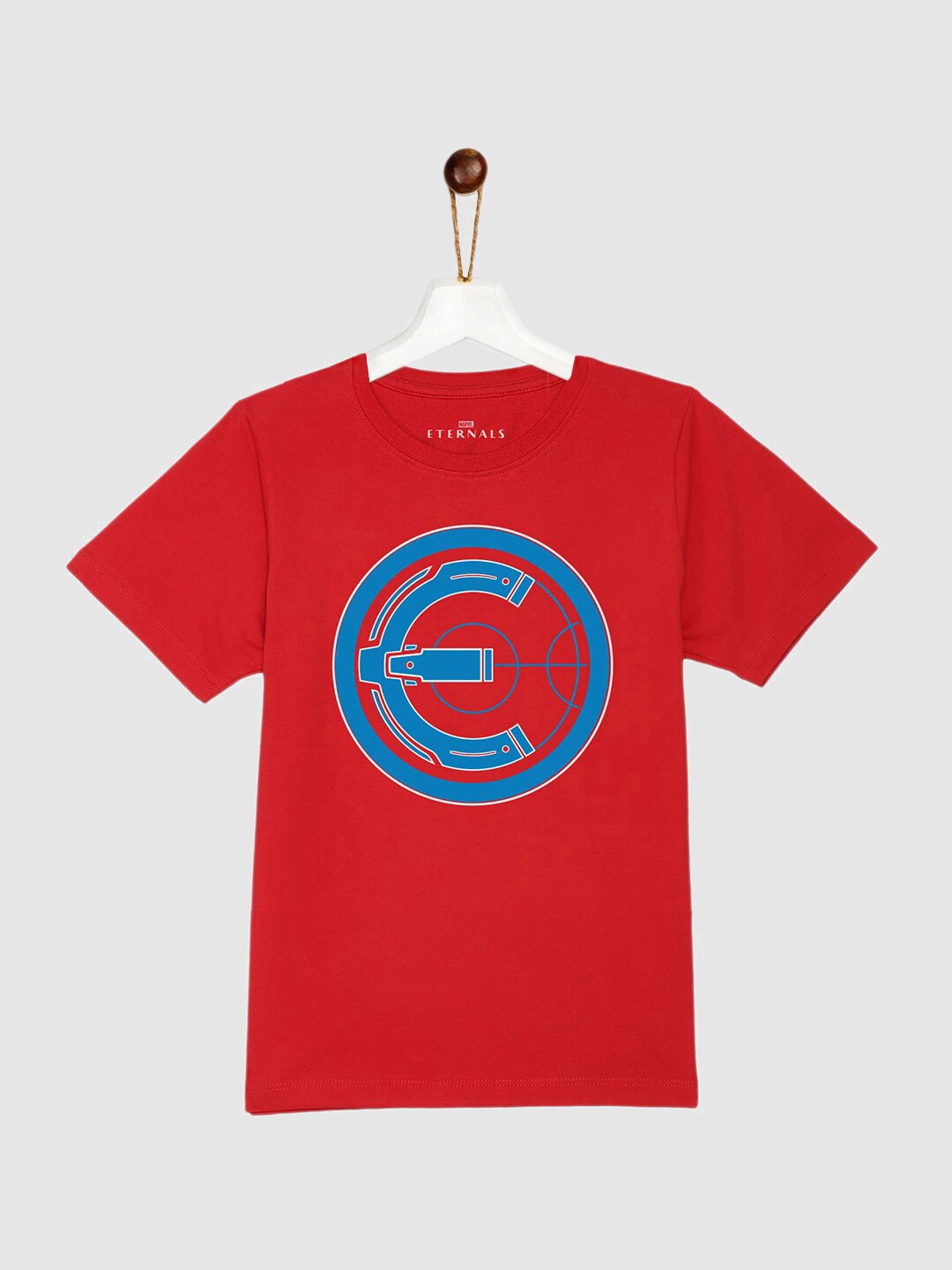 

YK Marvel Boys Red & Blue Printed T-shirt