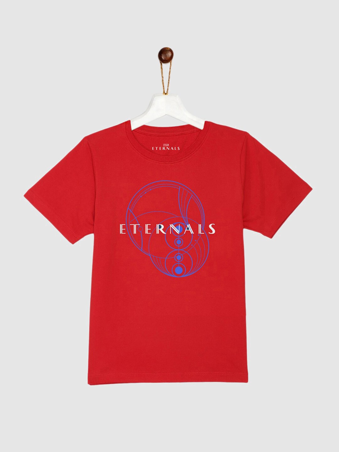 

YK Marvel Boys Red & Blue Eternals Printed Pure Cotton T-shirt