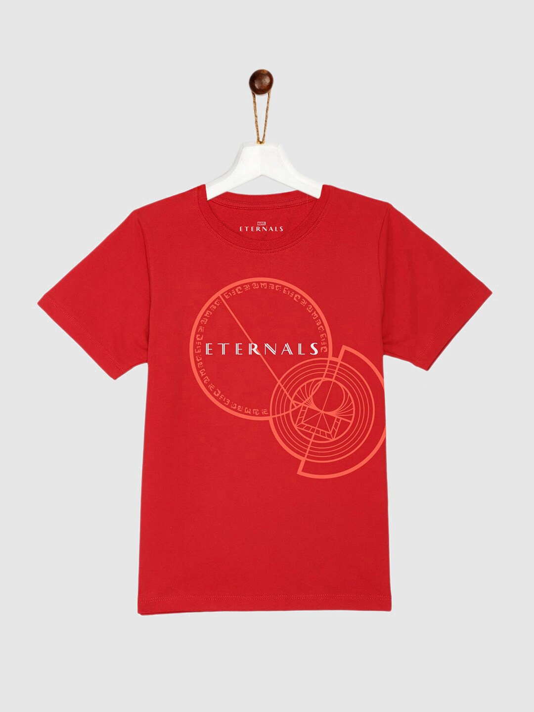 

YK Marvel Boys Red Eternals Printed Pure Cotton T-shirt