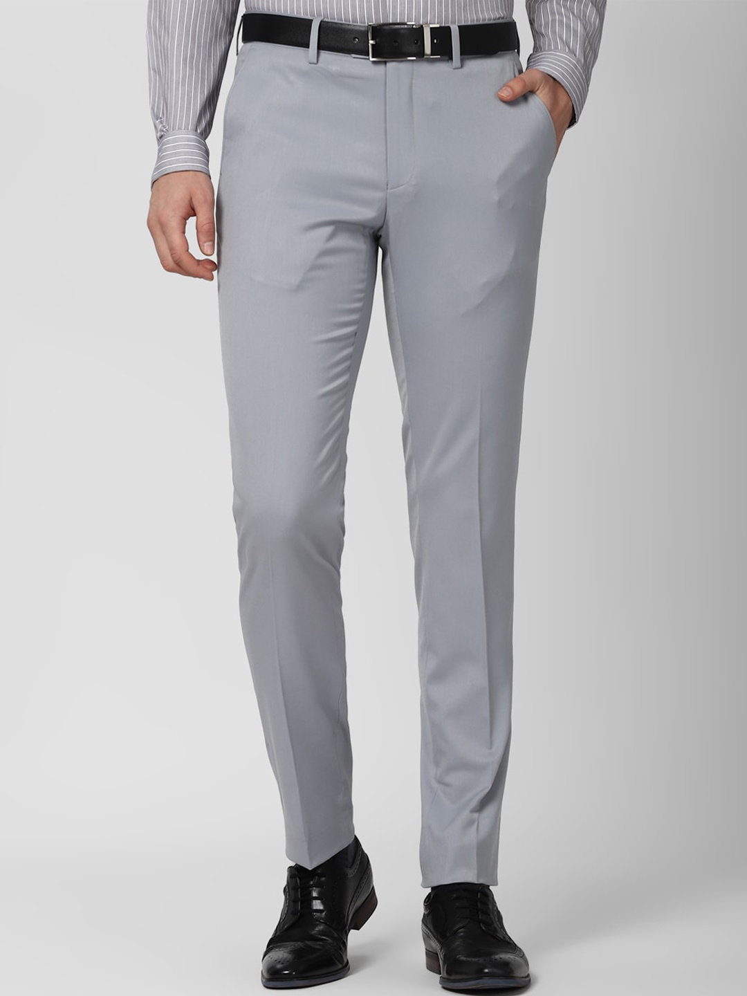 

Peter England Elite Men Grey Slim Fit Formal Trousers
