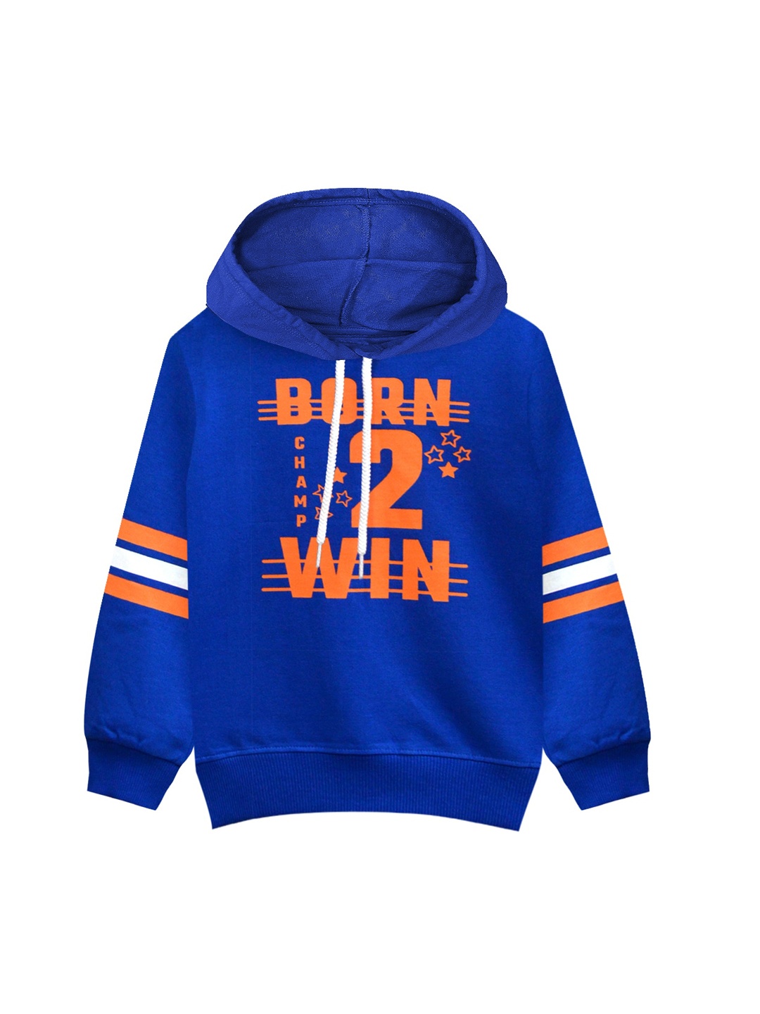 

A T U N Boys Blue Printed Hooded Sweatshirt