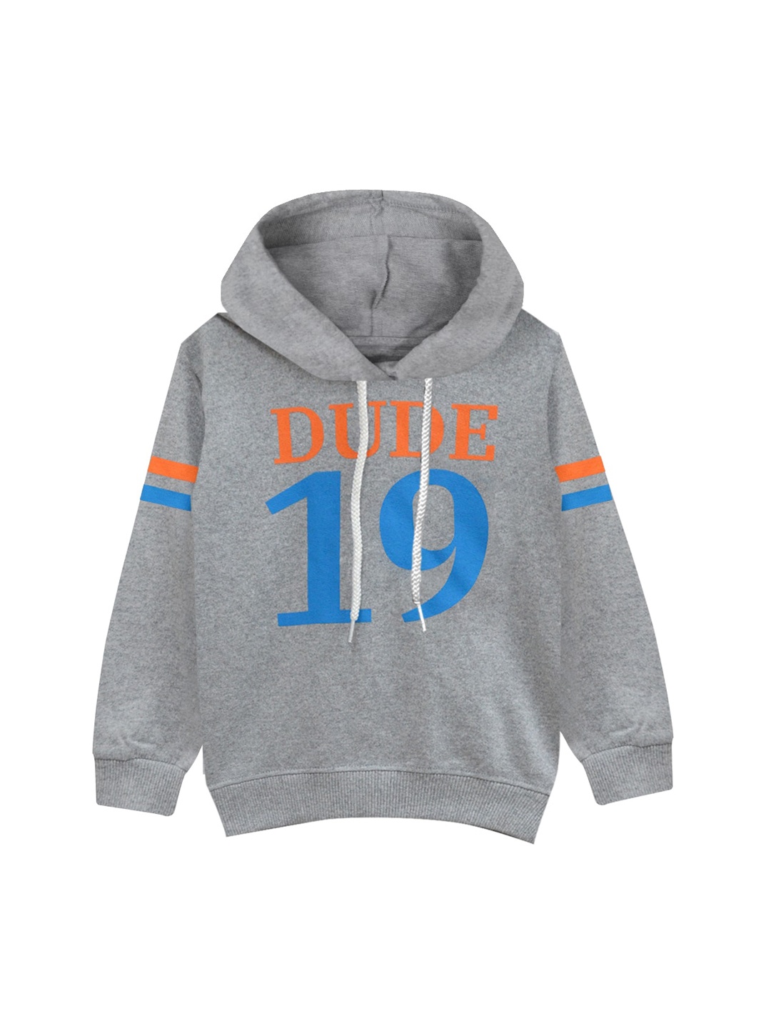 

A T U N Boys Grey Printed Hooded Sweatshirt