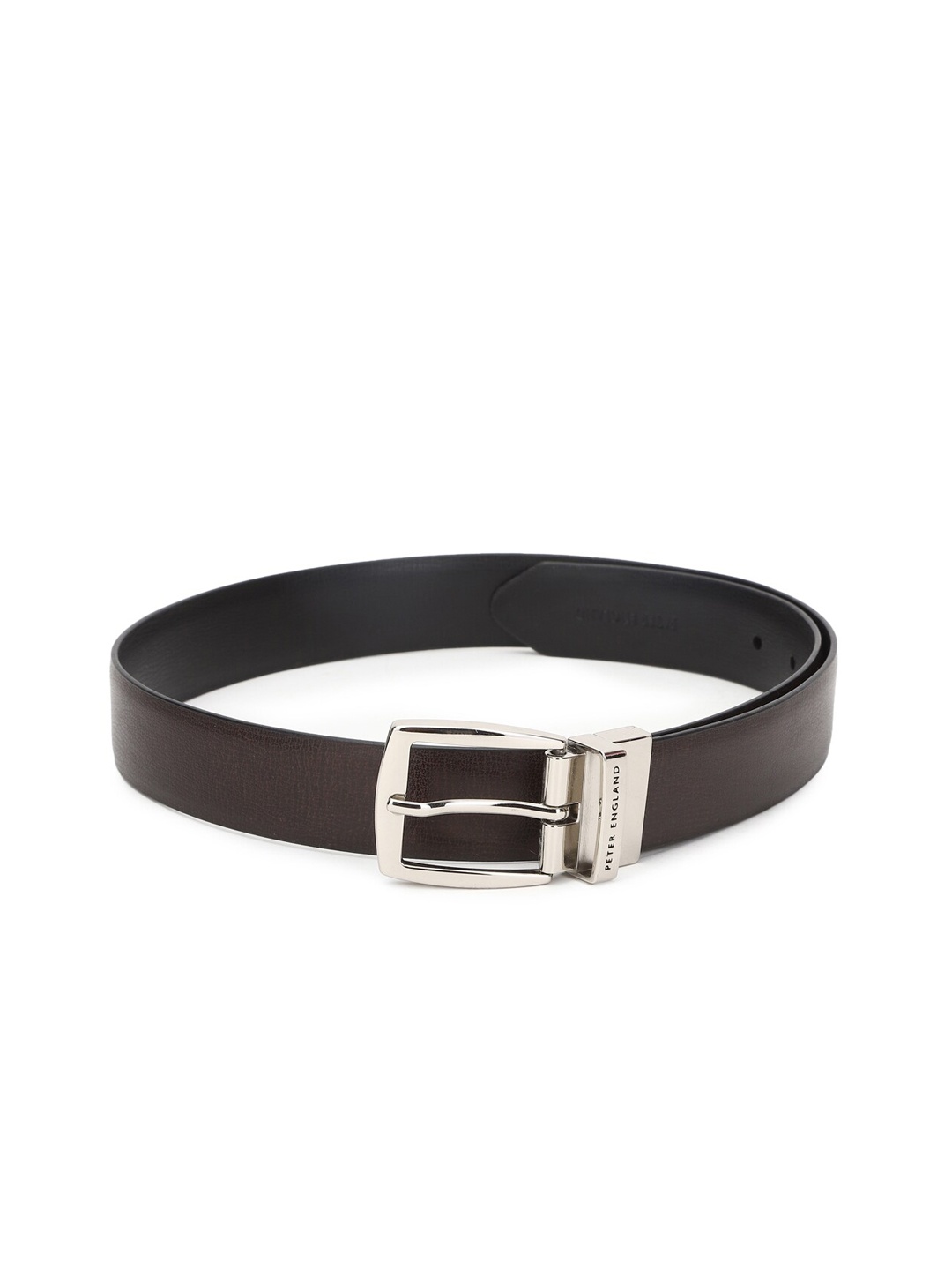 

Peter England Men Black Textured PU Formal Belt