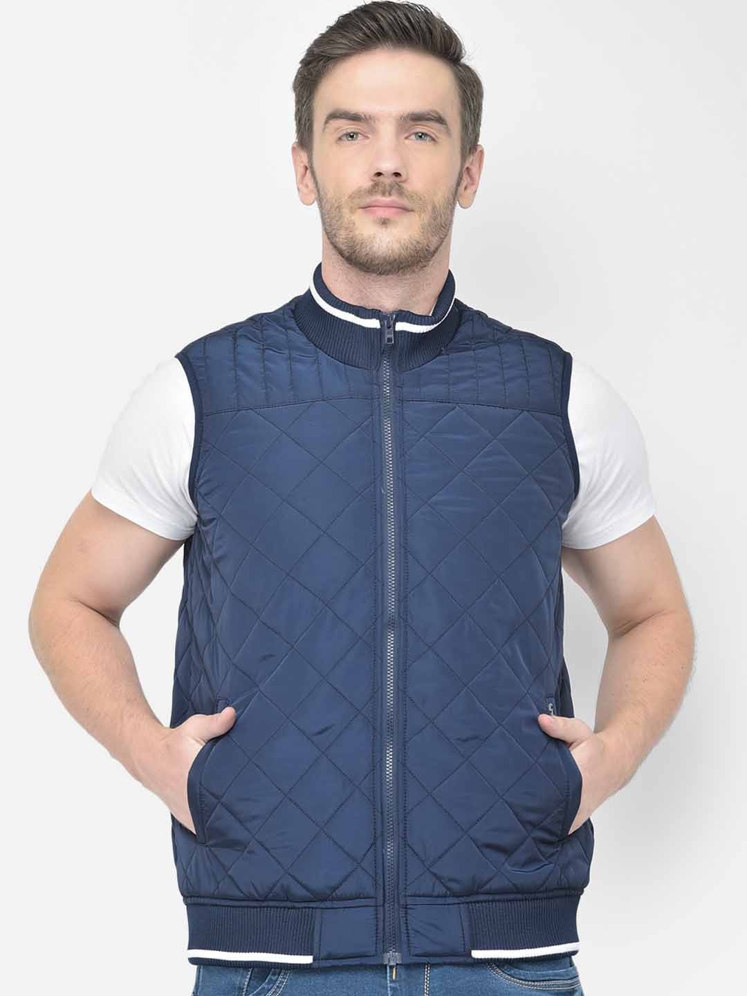 

Canary London Men Navy Blue Quilted Jacket