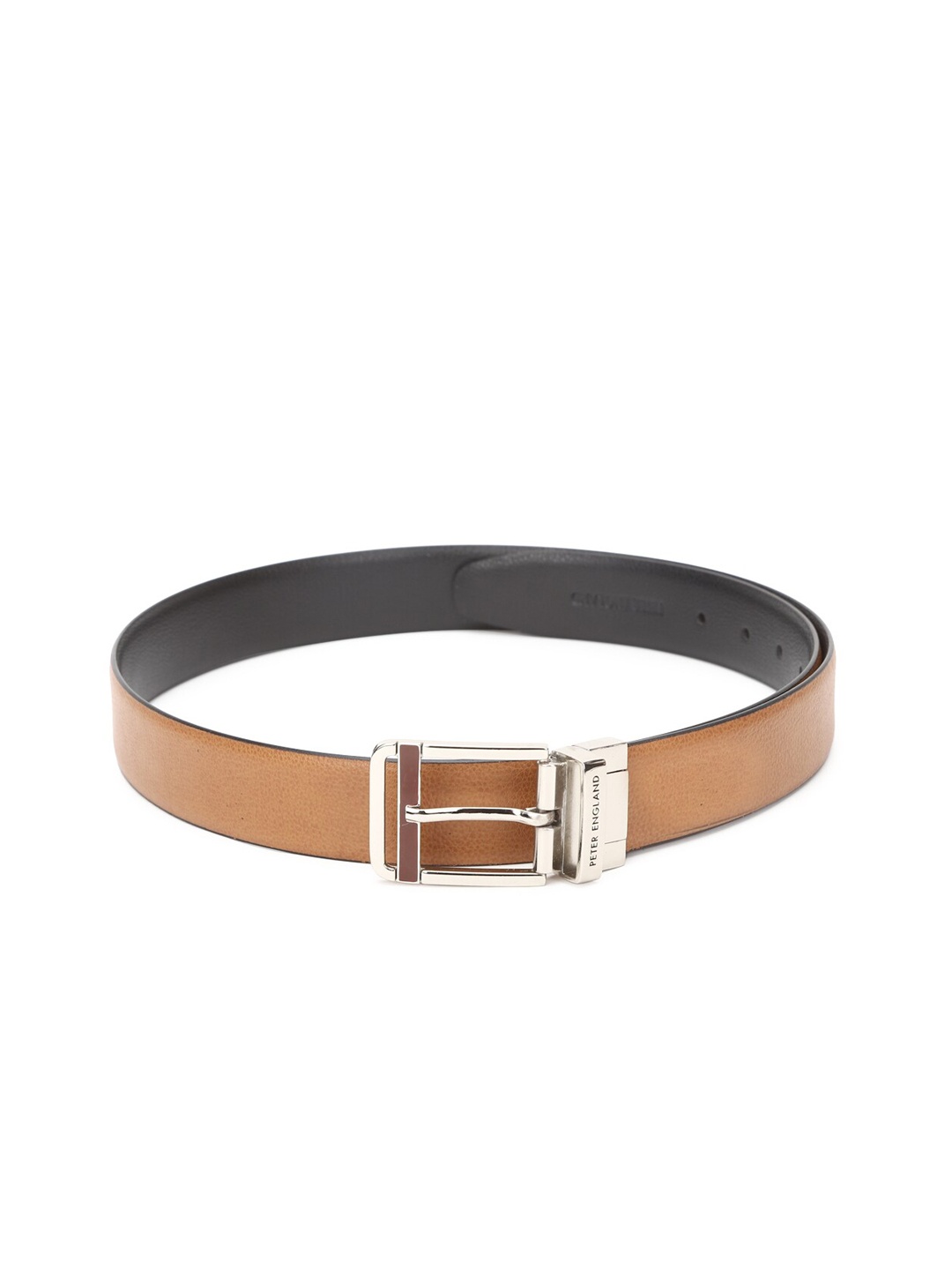 

Peter England Men Brown Textured PU Formal Belt