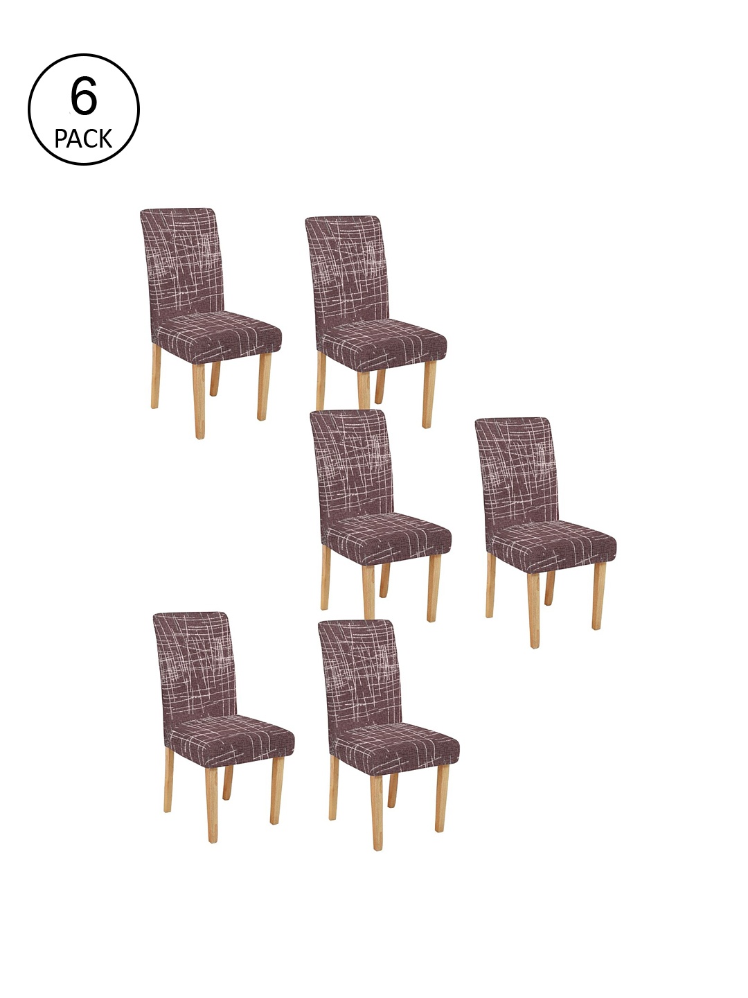 

Cortina Set Of 6 Grey & White Printed Chair Covers