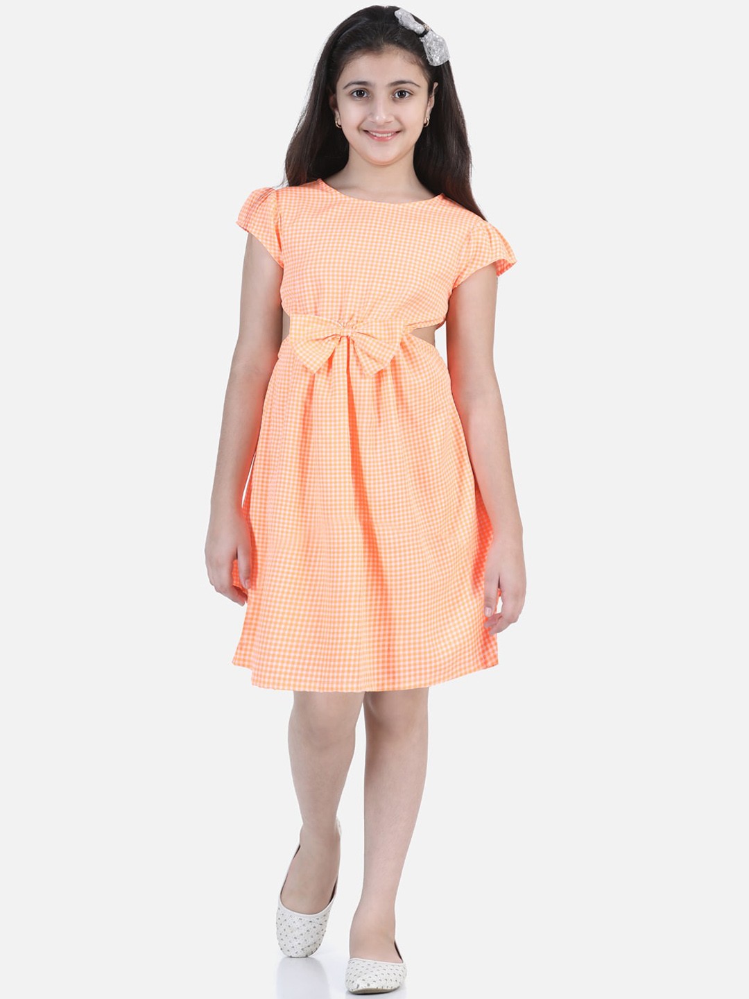 

StyleStone Orange Crepe Dress