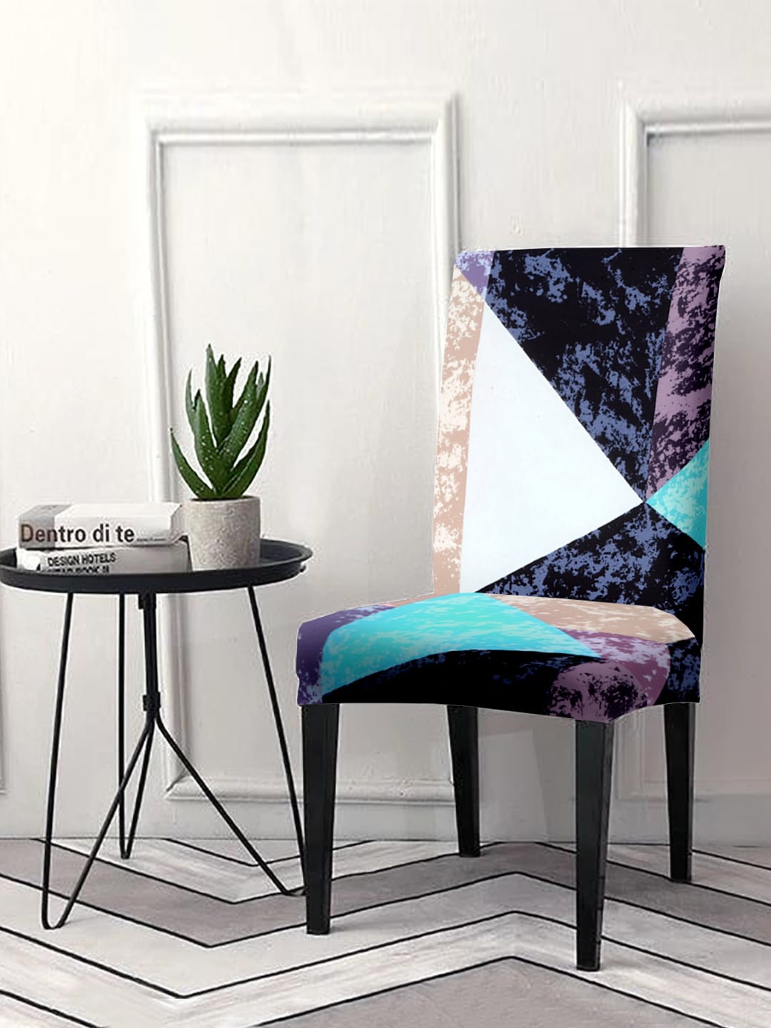 Cortina Black & White Printed Chair Cover