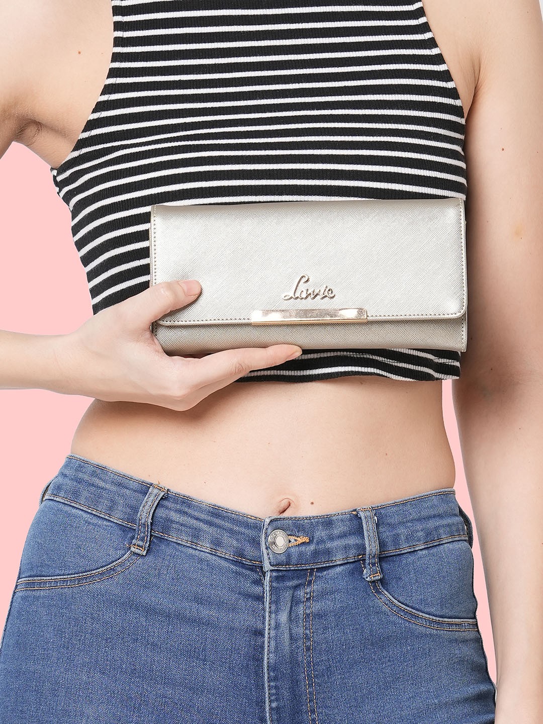 

Lavie Women Grey BIMET PRO BIFOLD Long Wallet