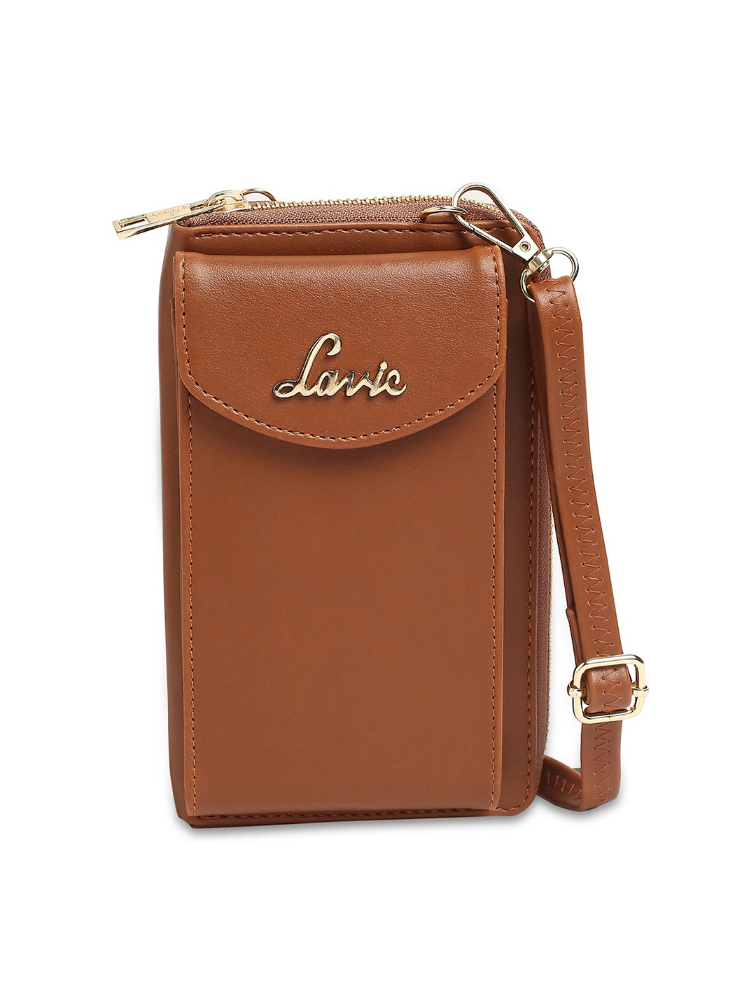 

Lavie Slimo Woman Tan Multi Utility Sling Bag