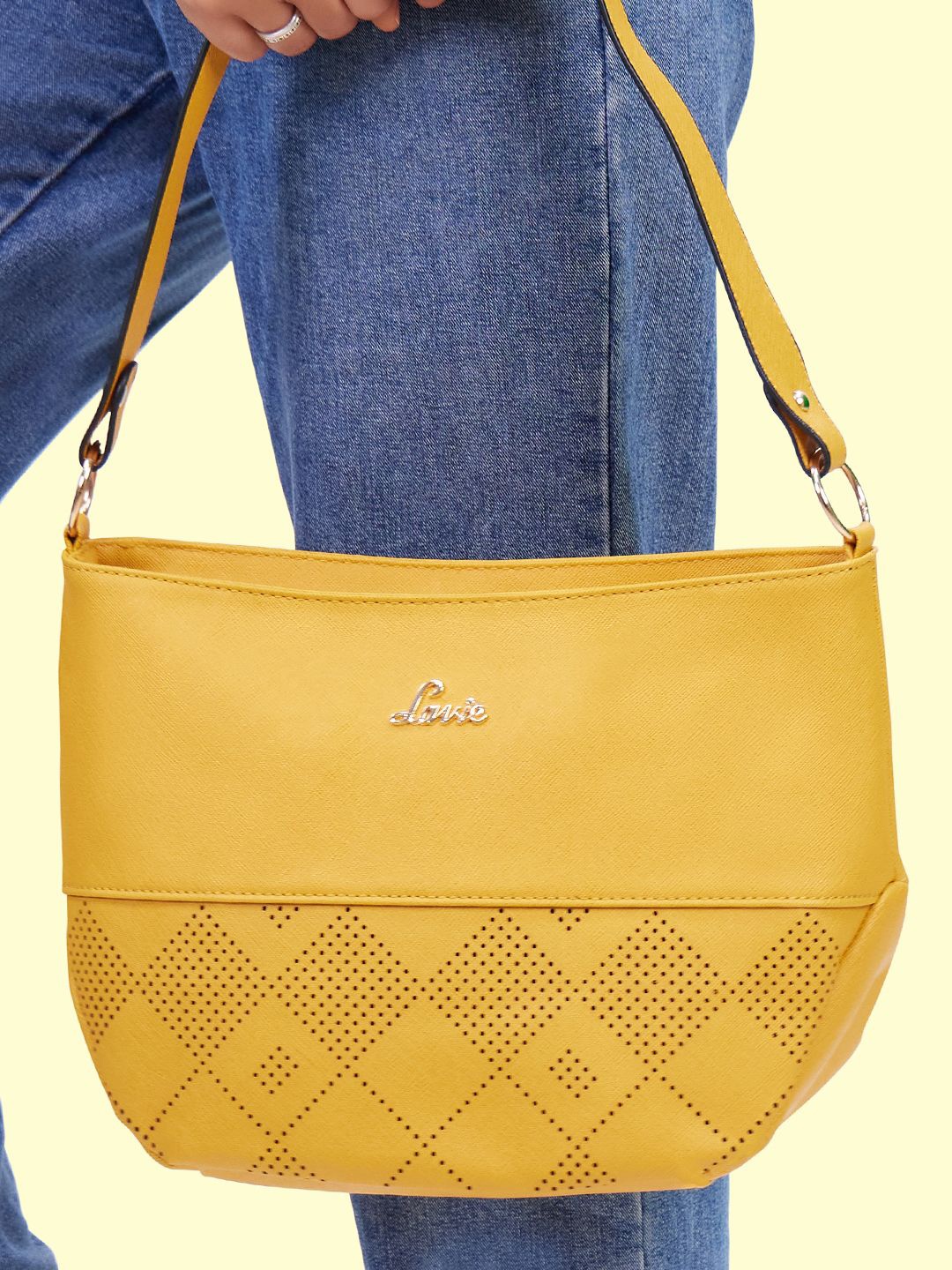 

Lavie Krodsky Women Yellow Structured Shoulder Bag