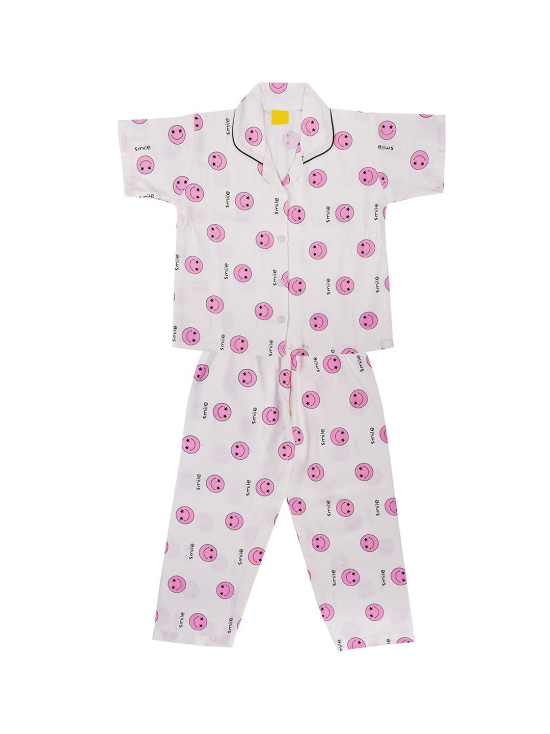 

Wish Karo Girls Pink Printed Night suit