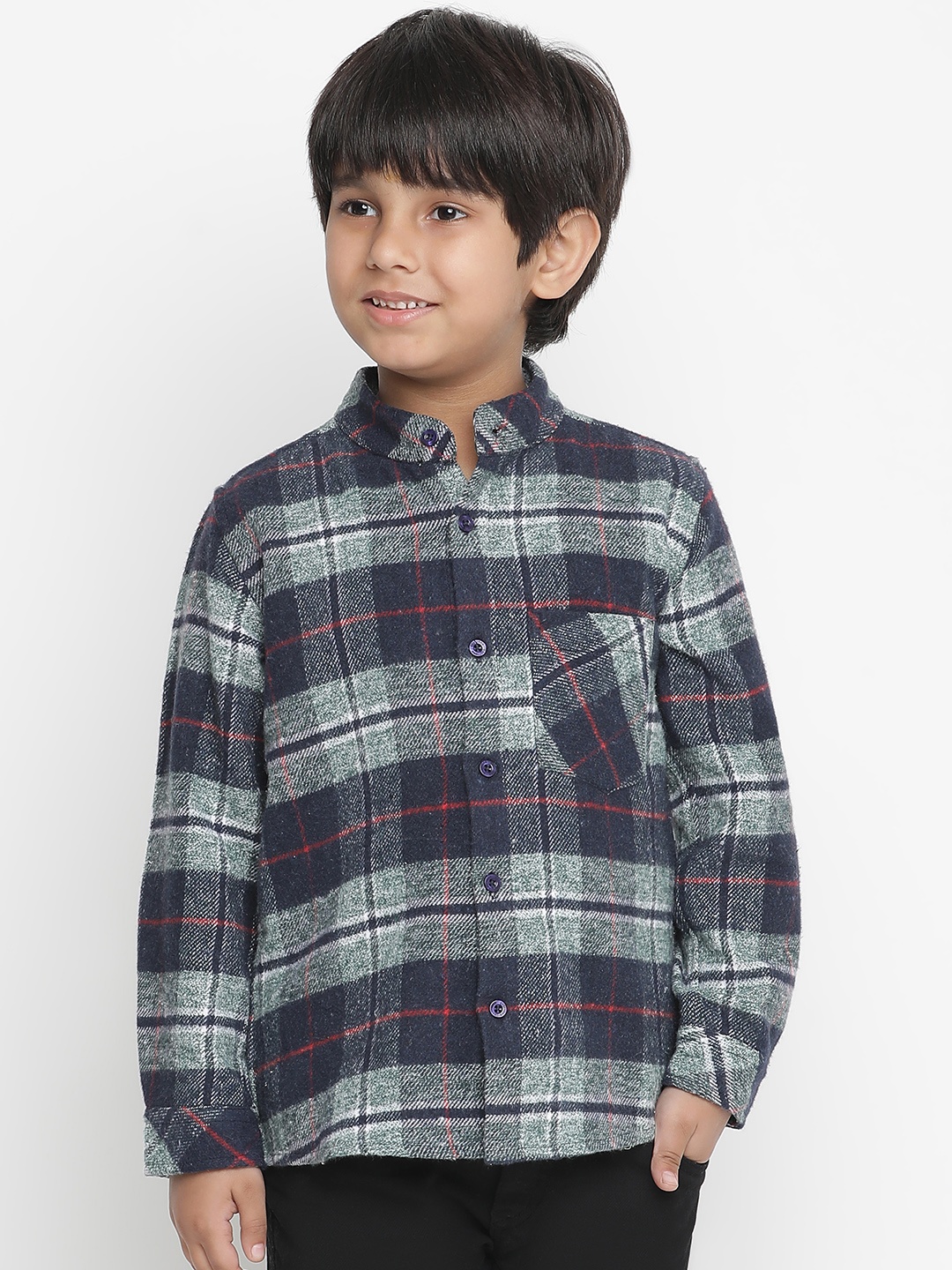 

Oxolloxo Boys Multicoloured Tartan Checks Opaque Checked Casual Shirt, Multi