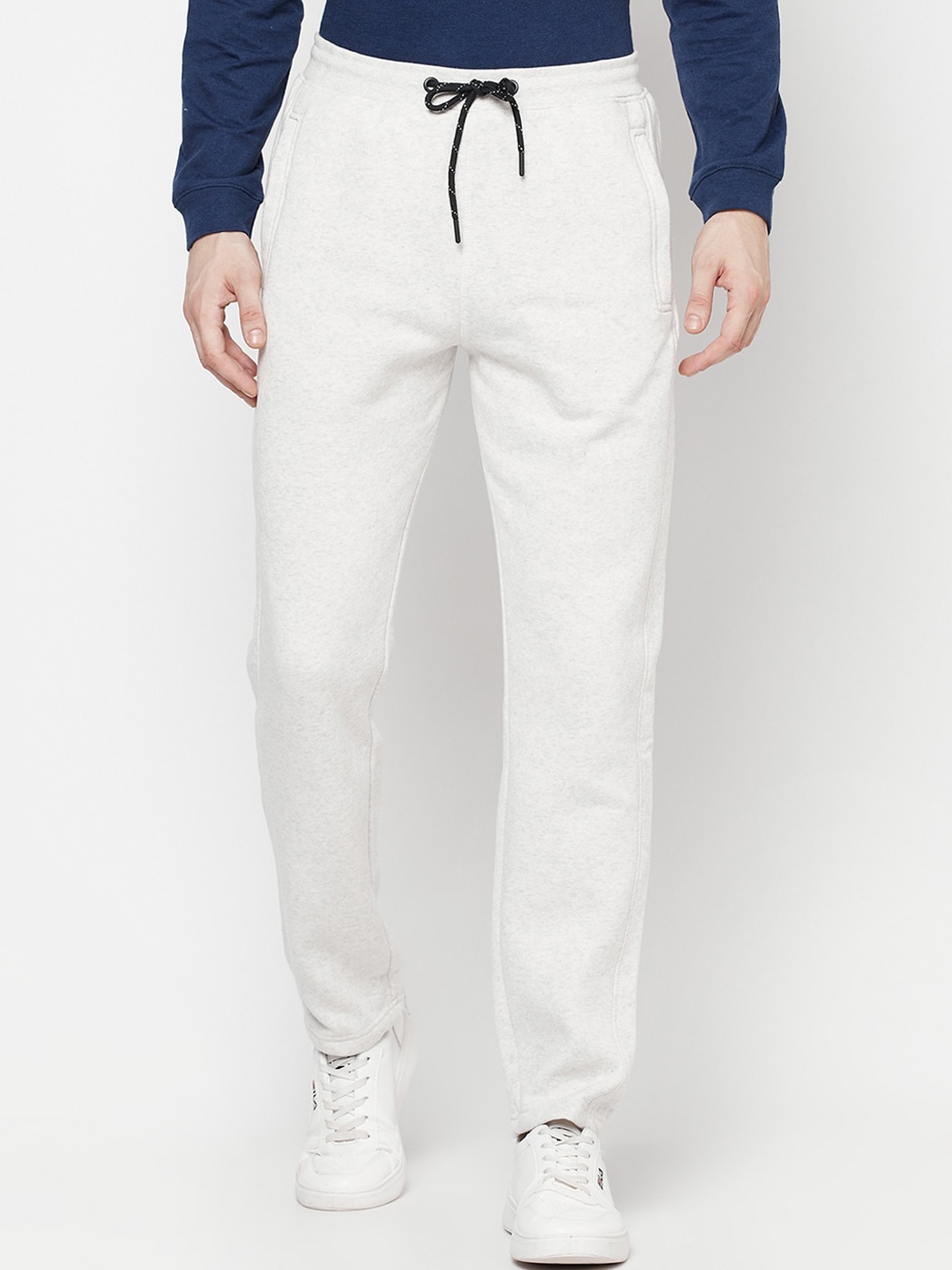 

Octave Men White Solid Cotton Track Pants