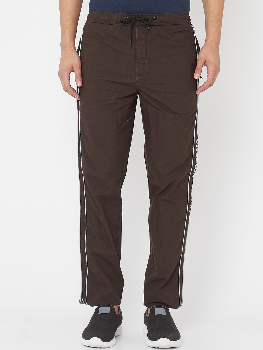 

Octave Men Olive Green Solid Cotton Regular-Fit Trackpant