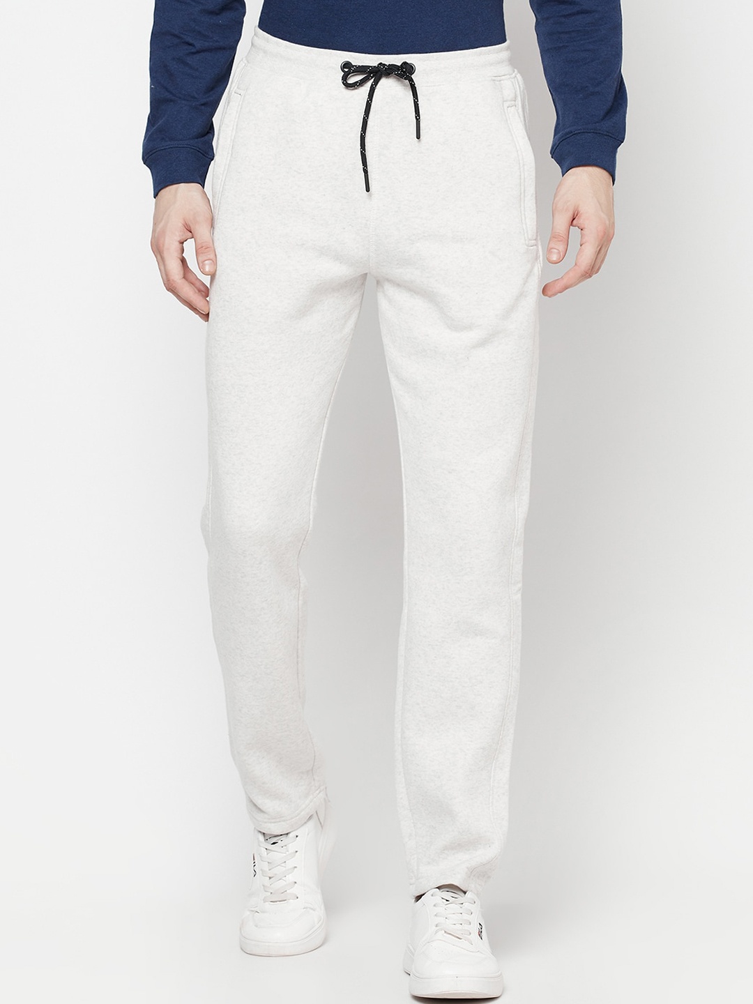 

Octave Men White Solid Cotton Track Pants