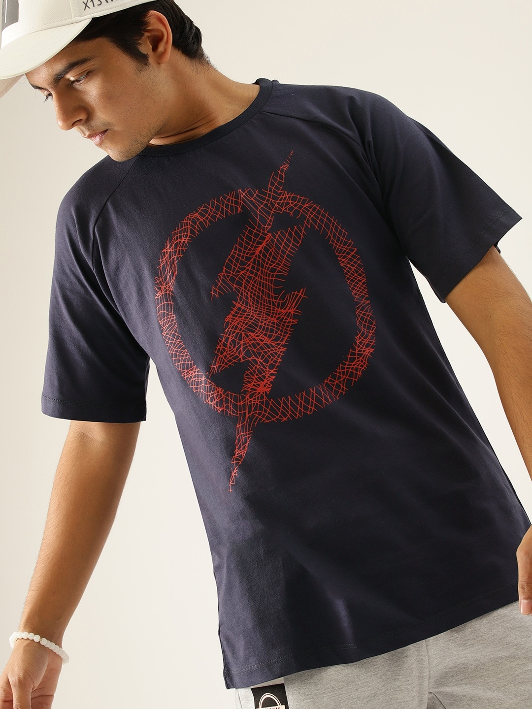 

Kook N Keech DC Teens Boys Navy Blue & Red Cotton Printed T-shirt