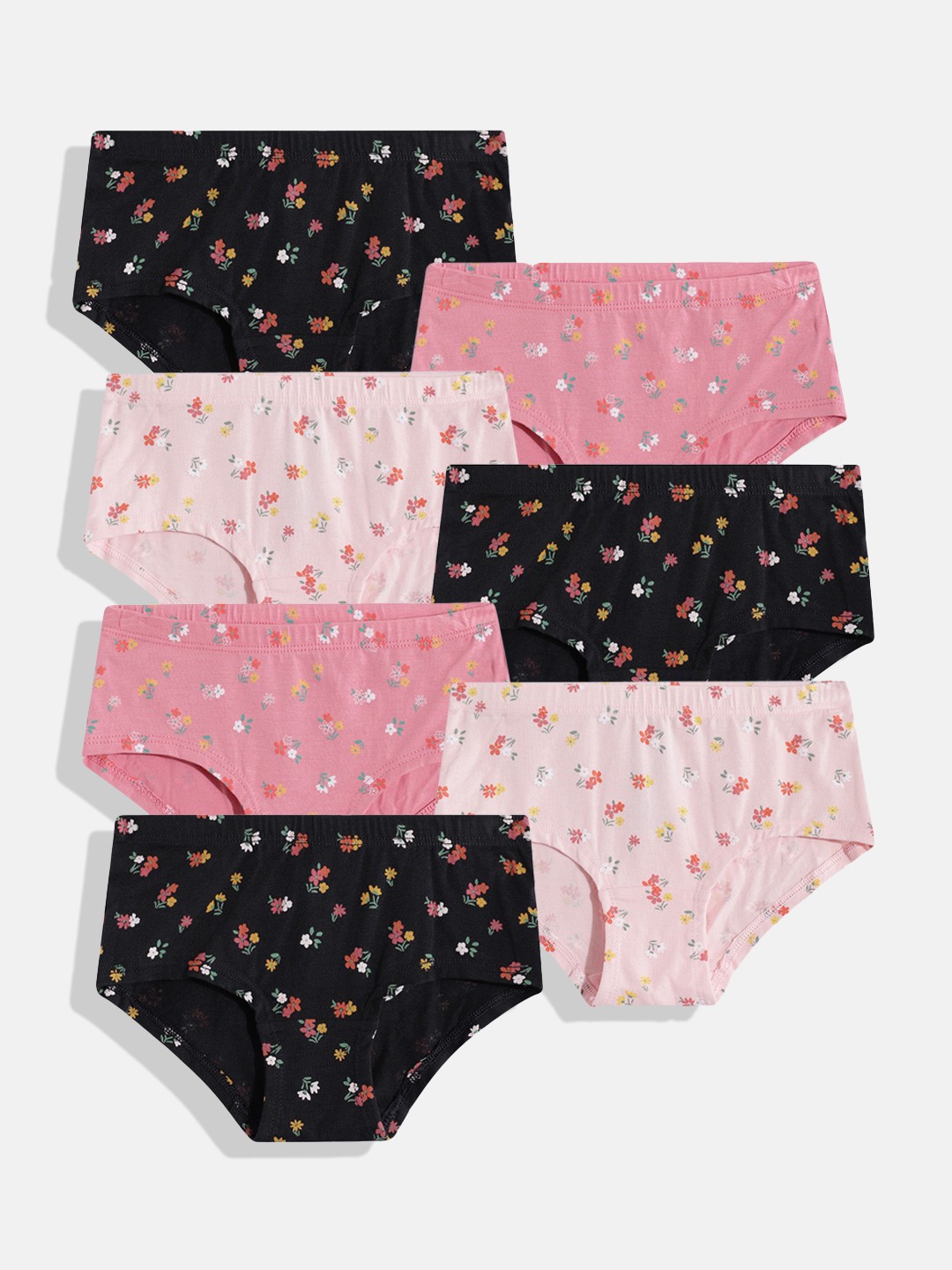 

Marks & Spencer Girls Pack Of 7 Printed Hipsters, Multi